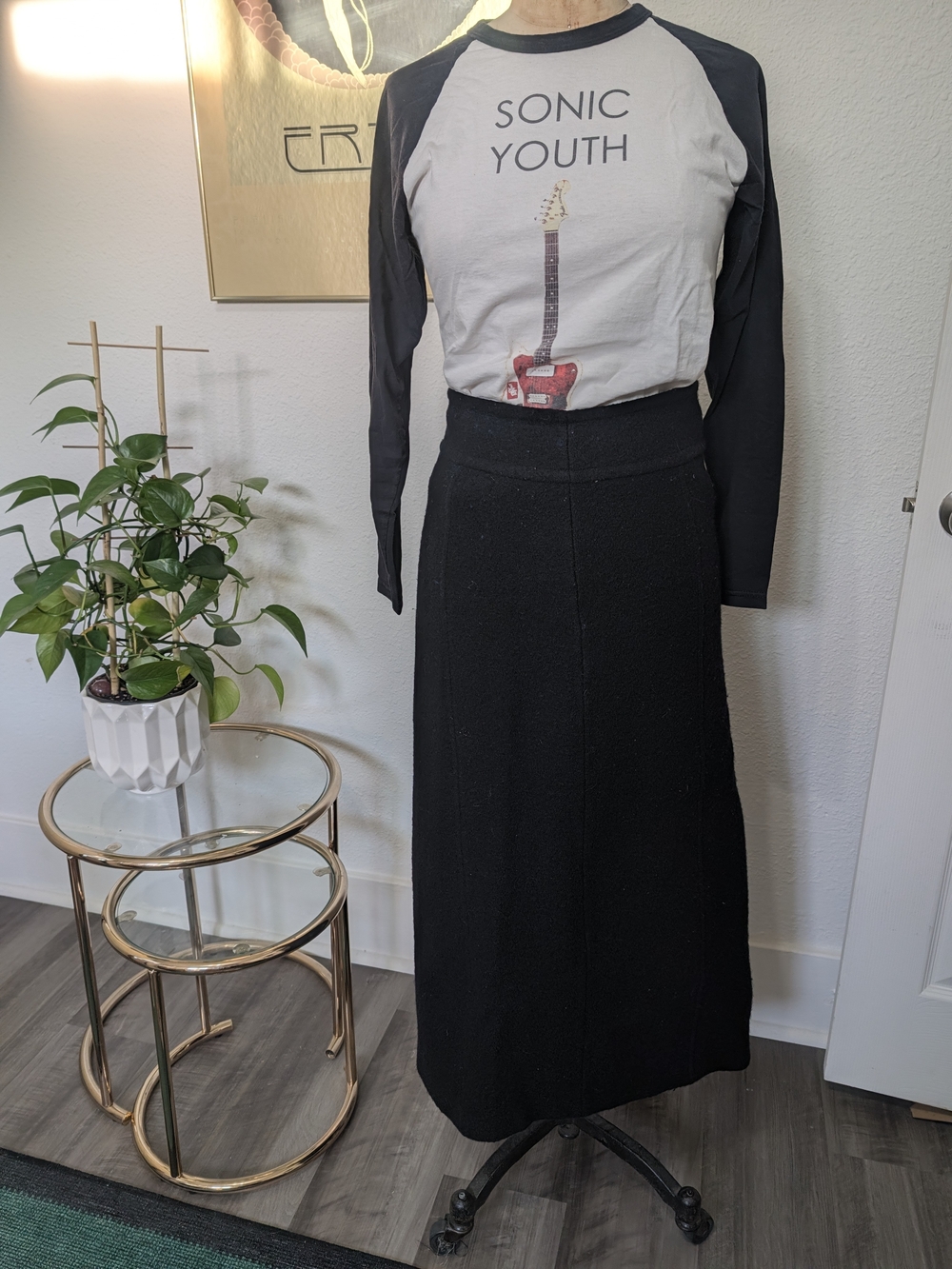 Black High-Waist Long Skirt - Classic Women's Skirt